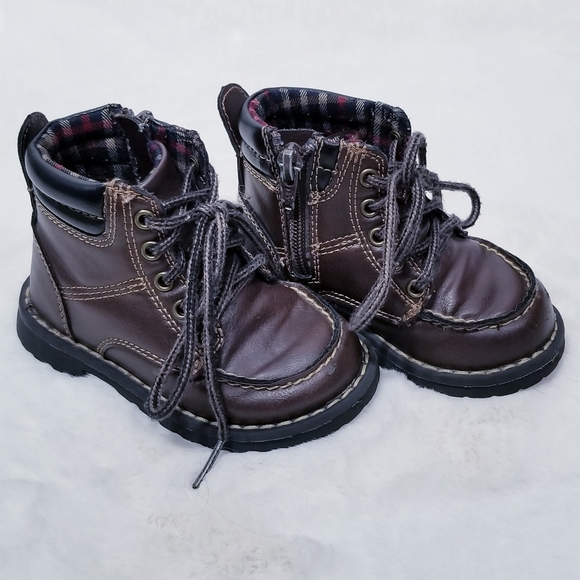 Highland Creek Toddler Brown Plaid Boots - Picture 1 of 7